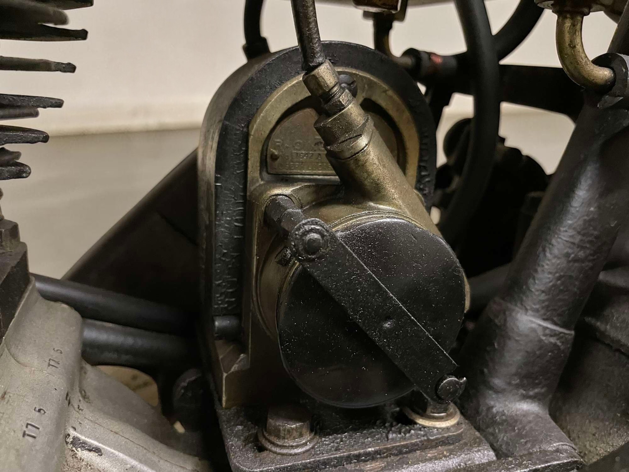 1927 Triumph Model TT engine parts detail