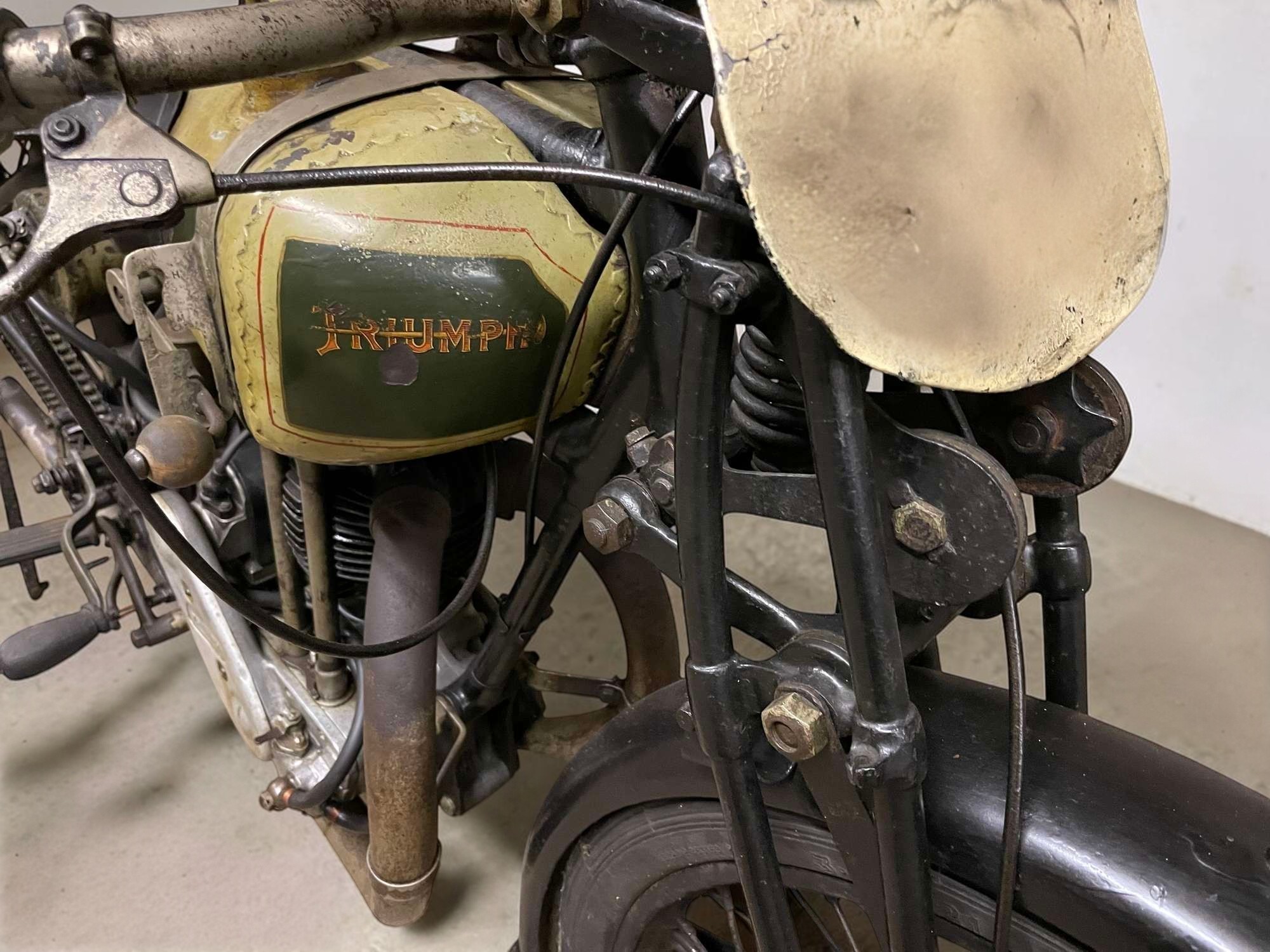1927 Triumph Model TT front view