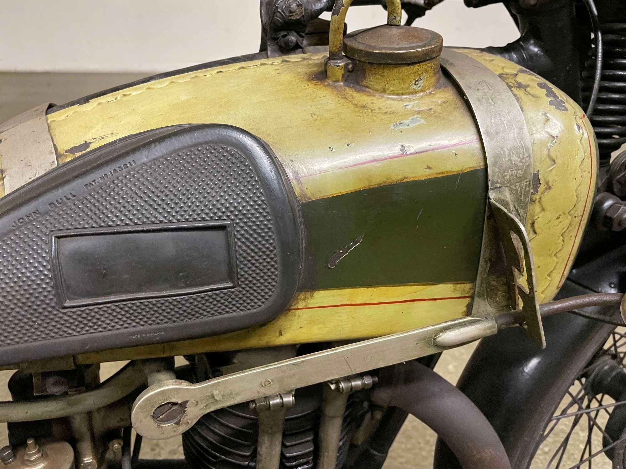 1927 Triumph Model TT front gas tank detail