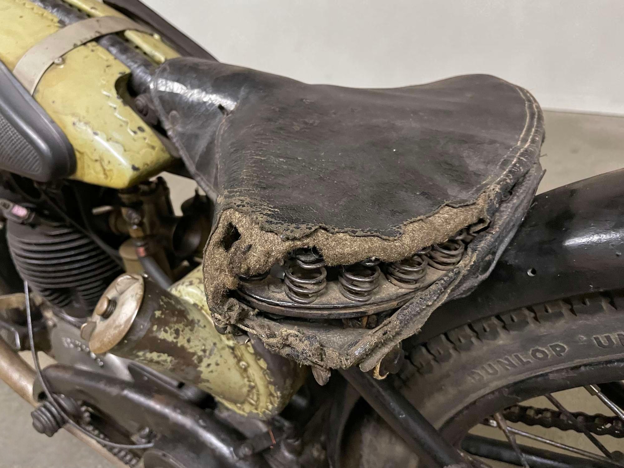 1927 Triumph Model TT seat view detail