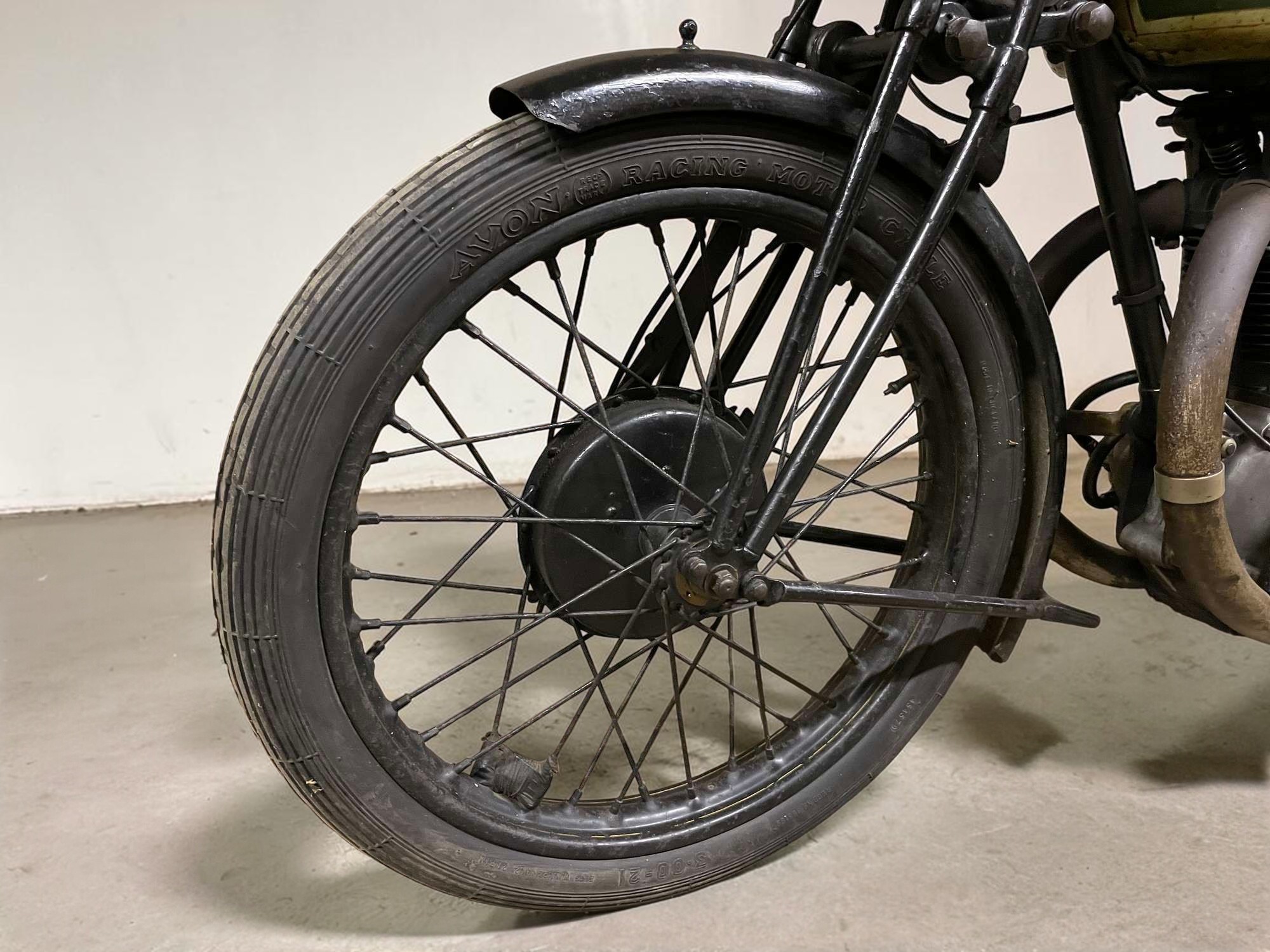 1927 Triumph Model TT front wheel detail