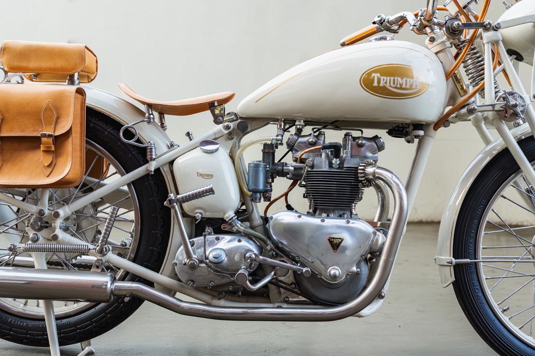1946 Triumph Model T100 engine right view