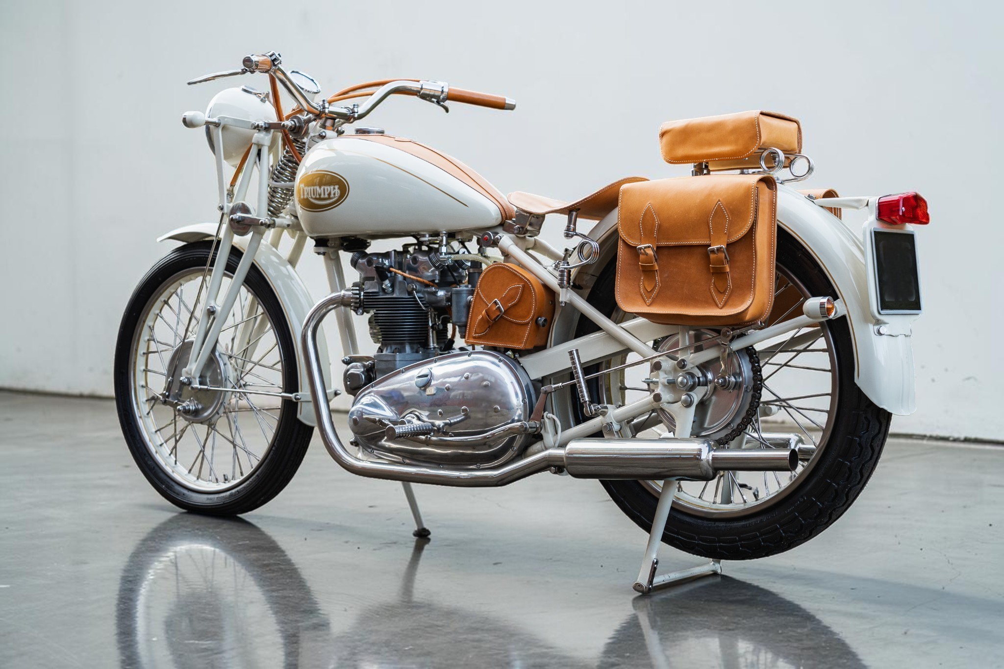 1946 Triumph Model T100 rear left view