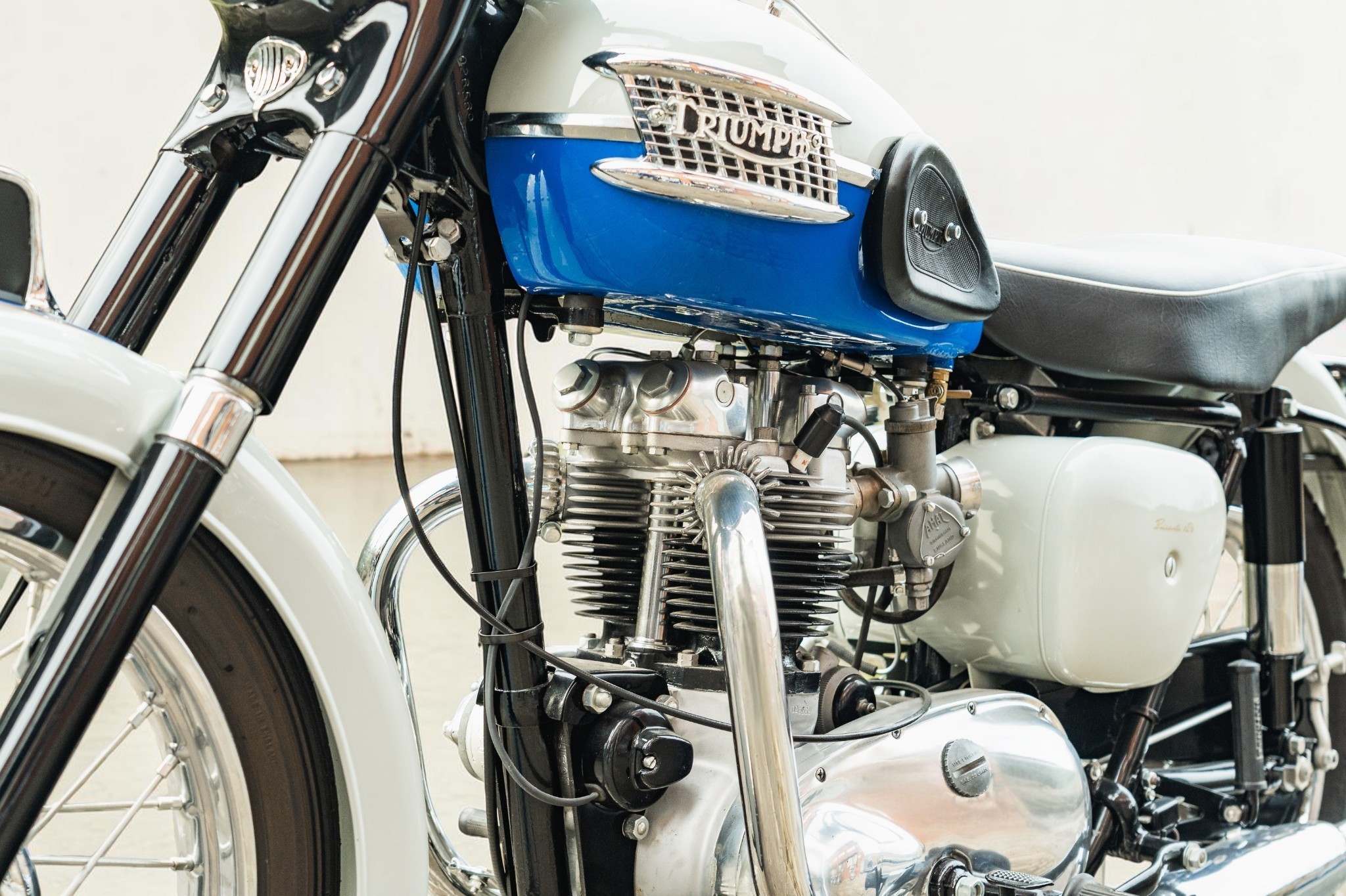 1959 Triumph Model T120 Bonneville engine left view