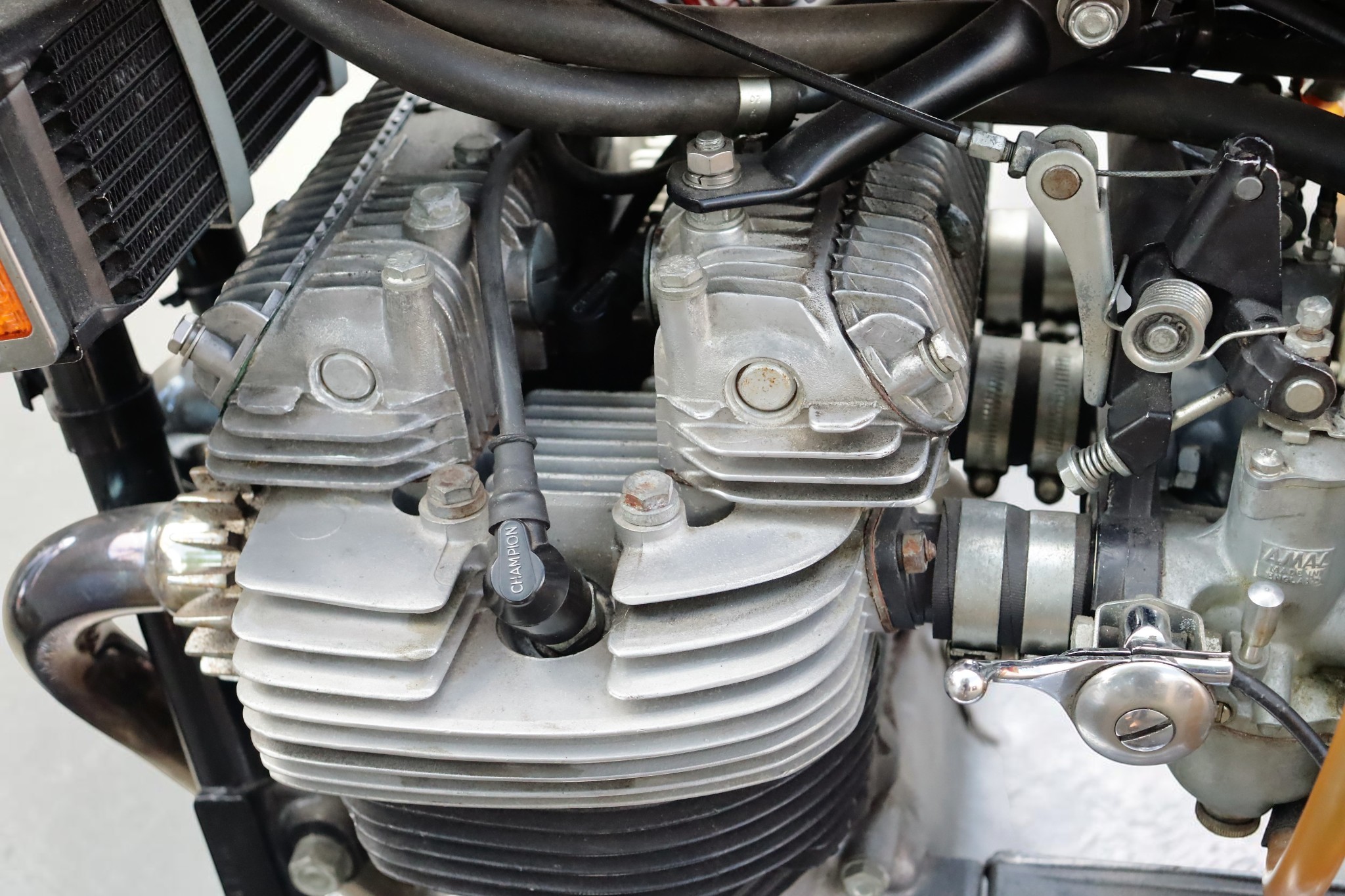 1973 Triumph Model X75 Hurricane engine clear view