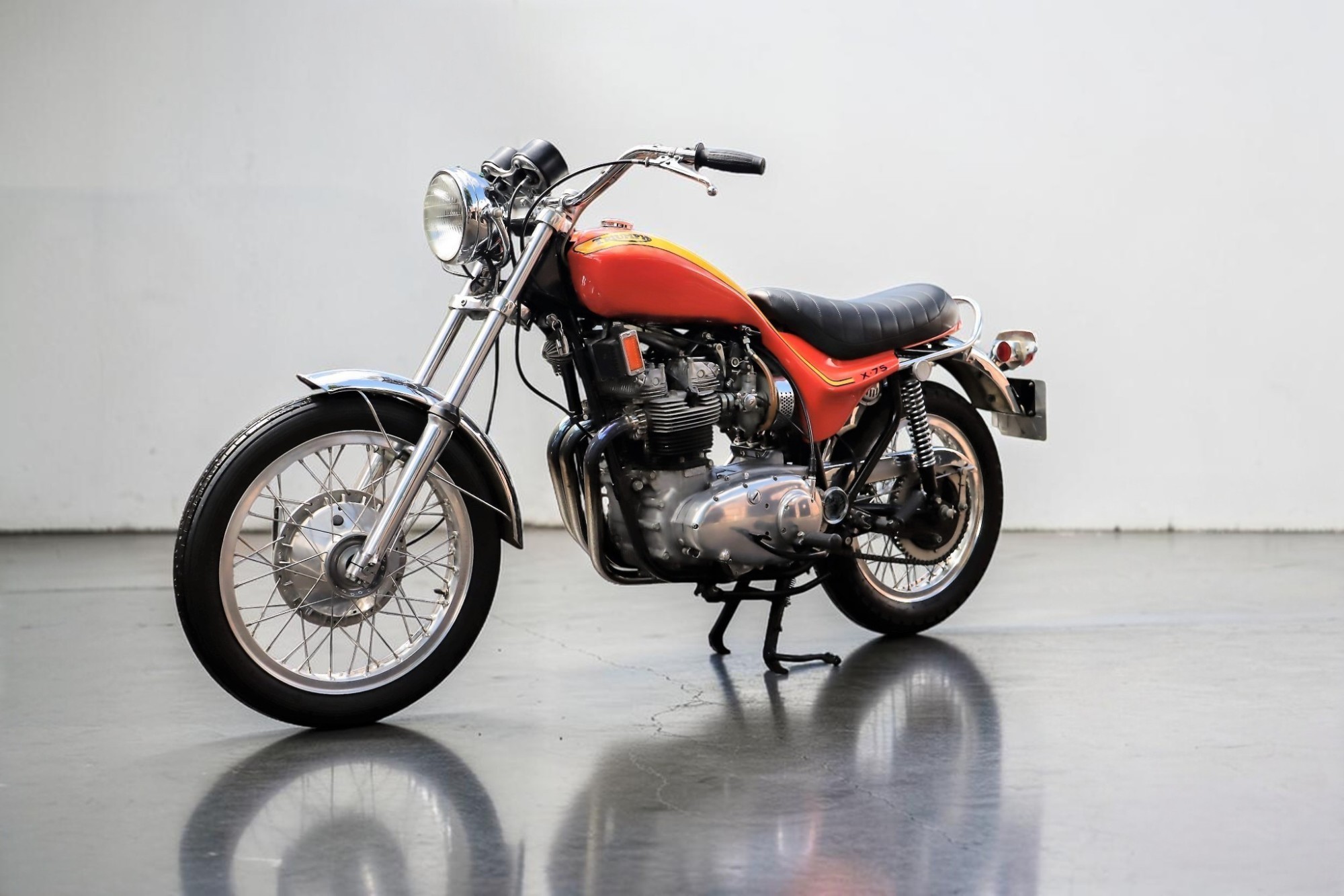 1973 Triumph Model X75 Hurricane front left view