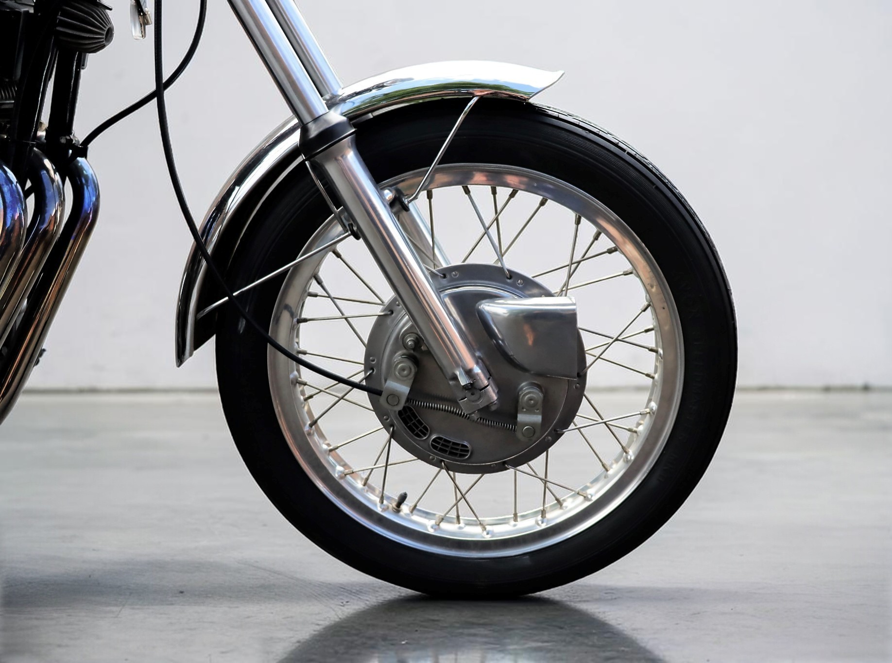 1973 Triumph Model X75 Hurricane front wheel view