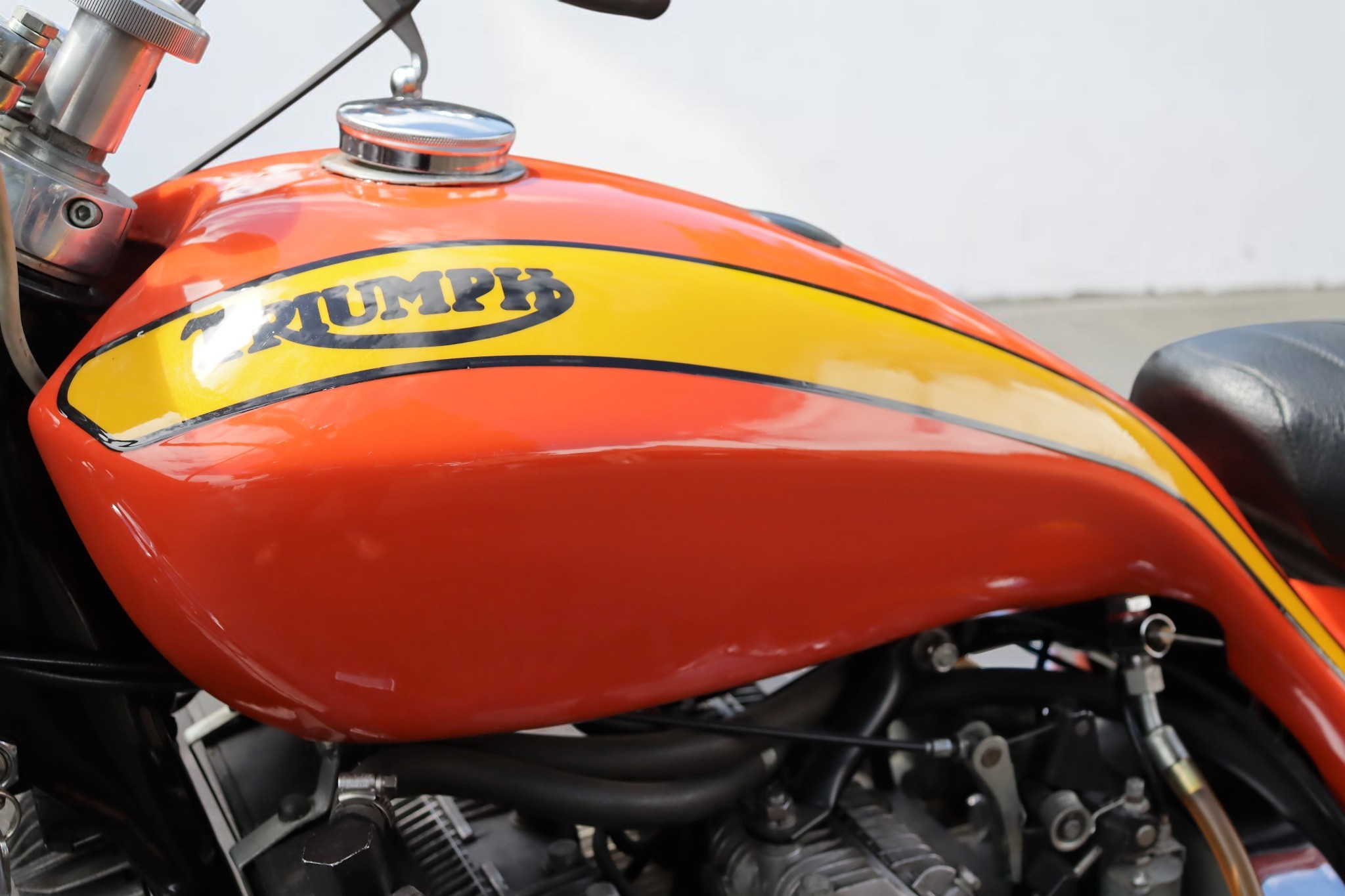 1973 Triumph Model X75 Hurricane gas tank detail
