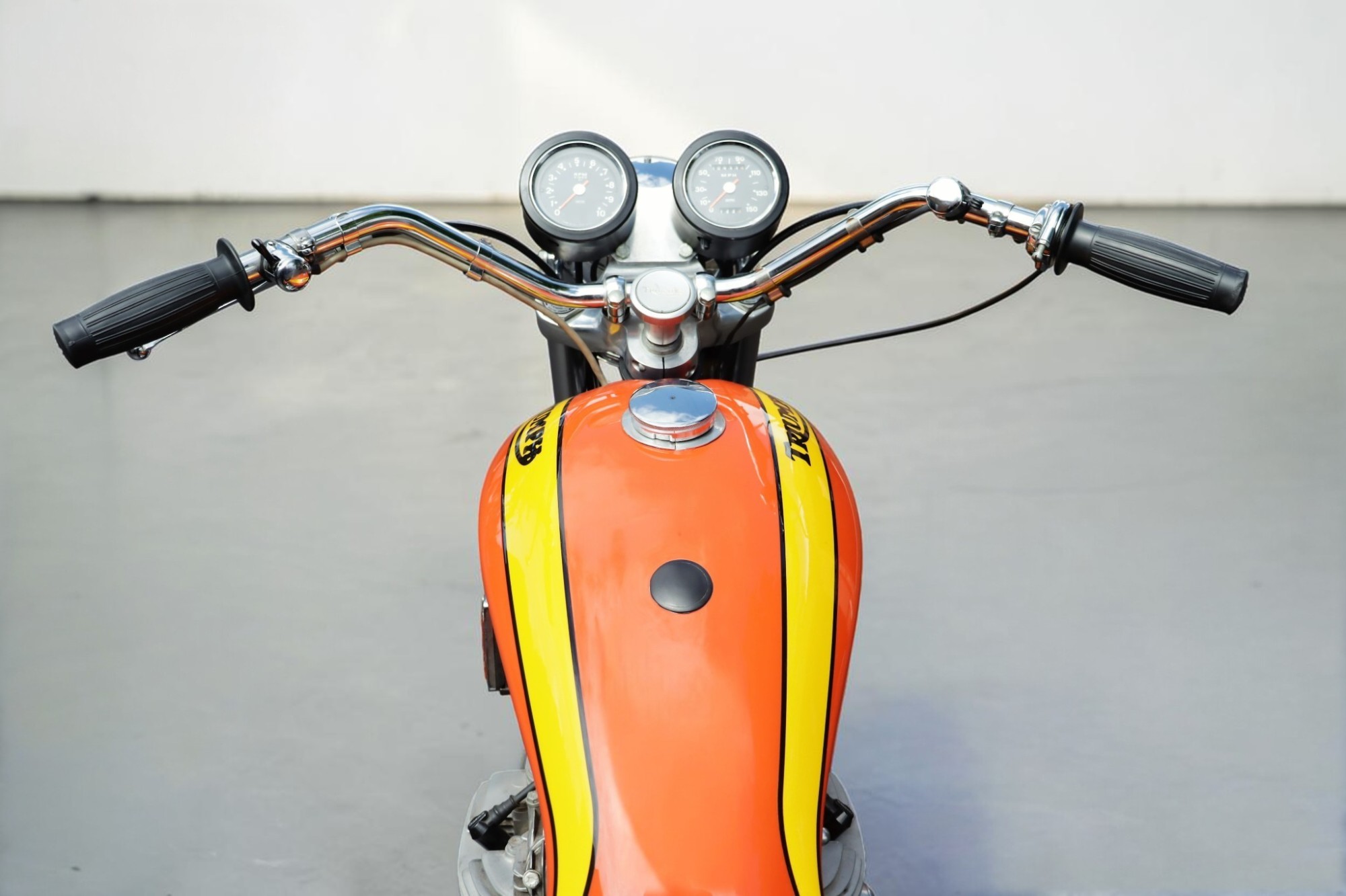 1973 Triumph Model X75 Hurricane handlebar view