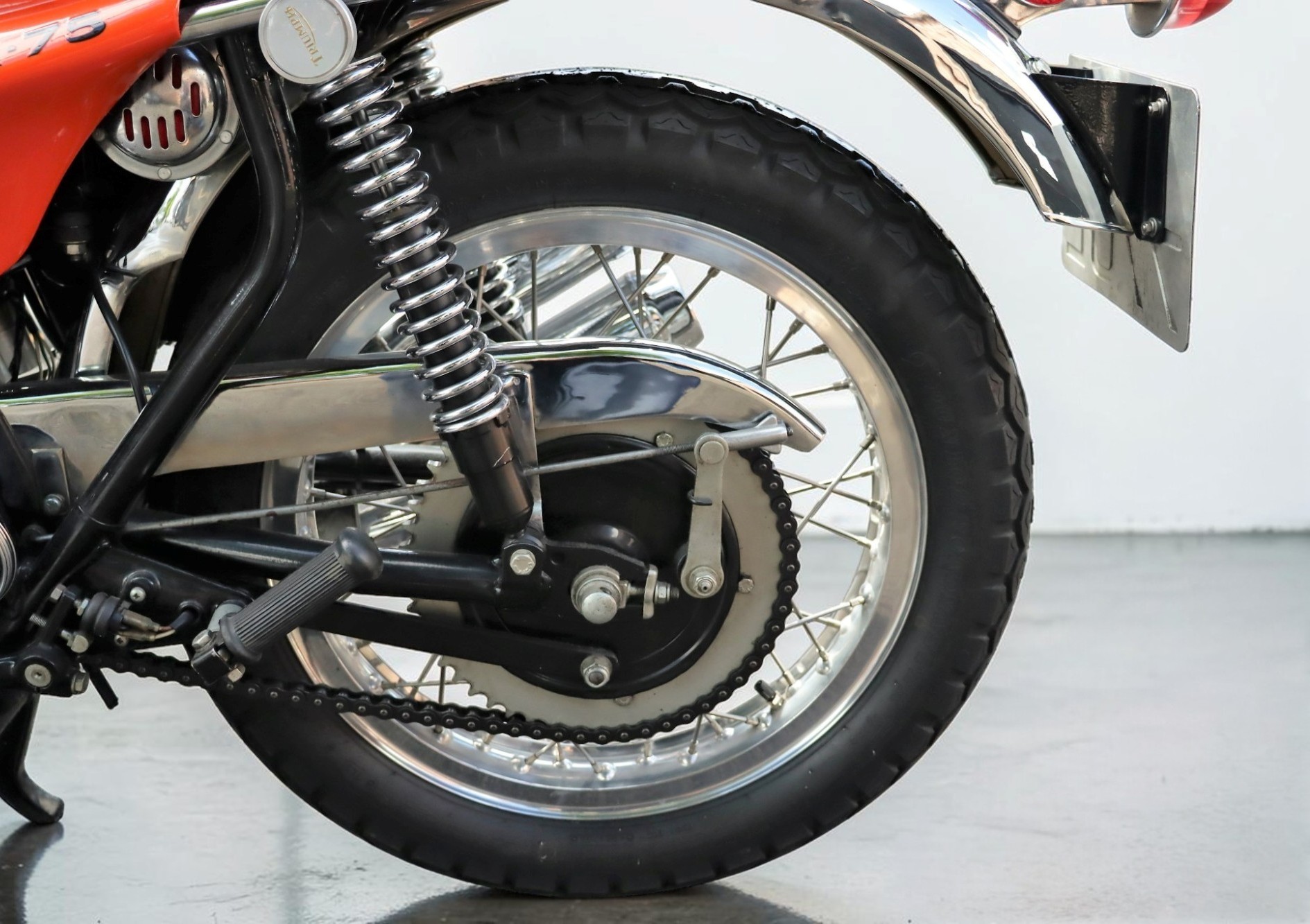 1973 Triumph Model X75 Hurricane rear wheel detail