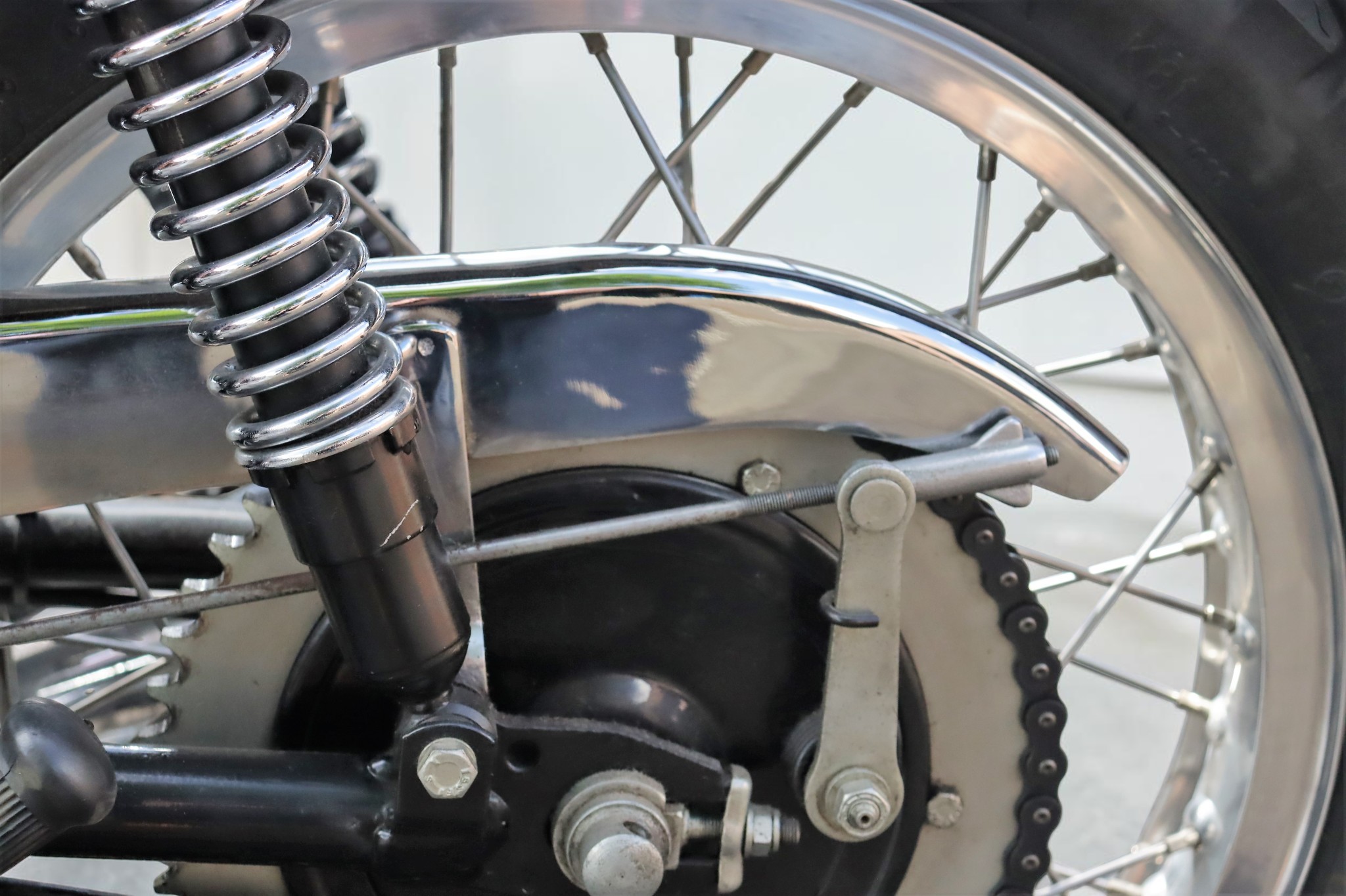 1973 Triumph Model X75 Hurricane suspension detail