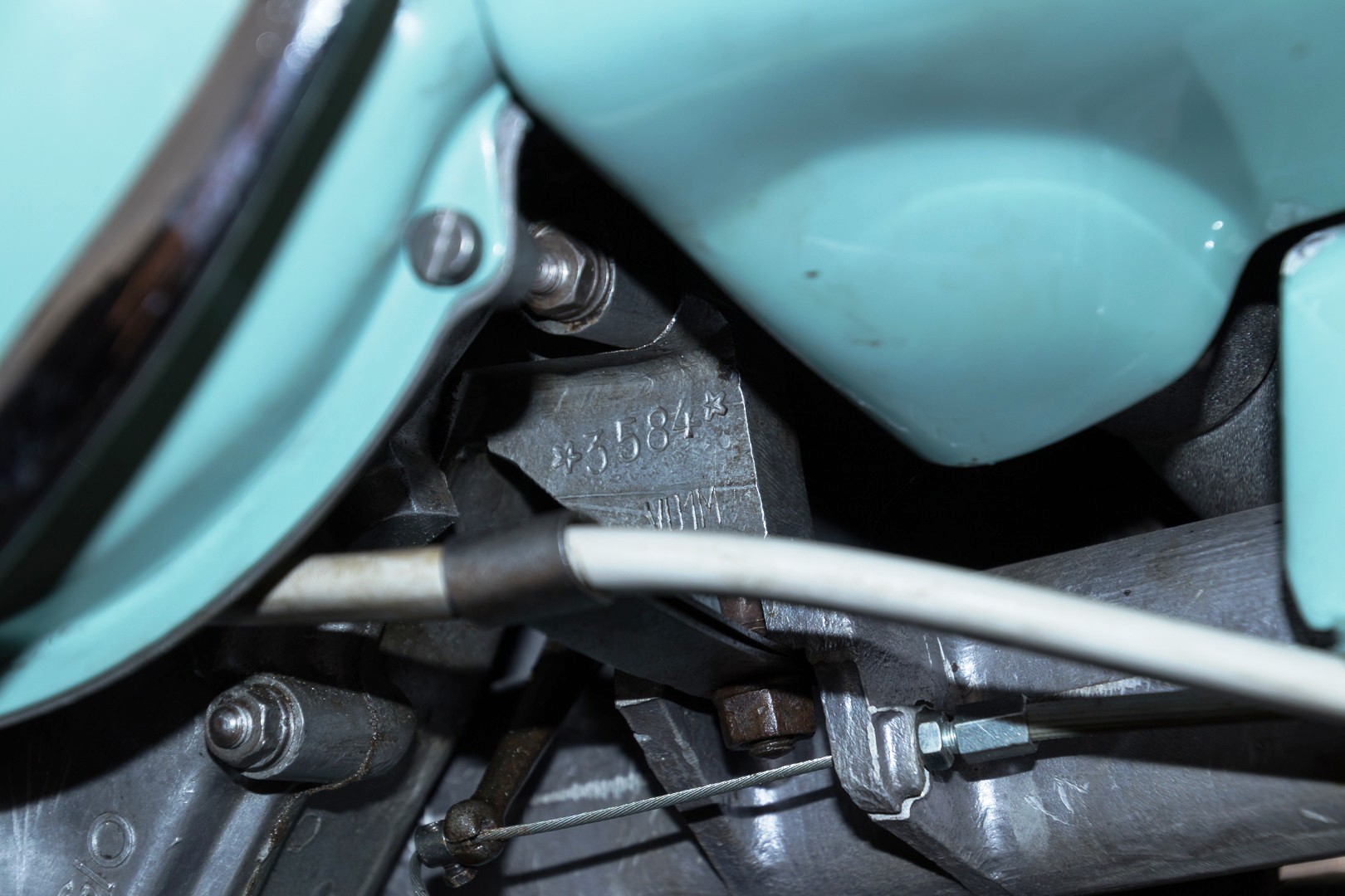 1958 Vespa 125U engine view