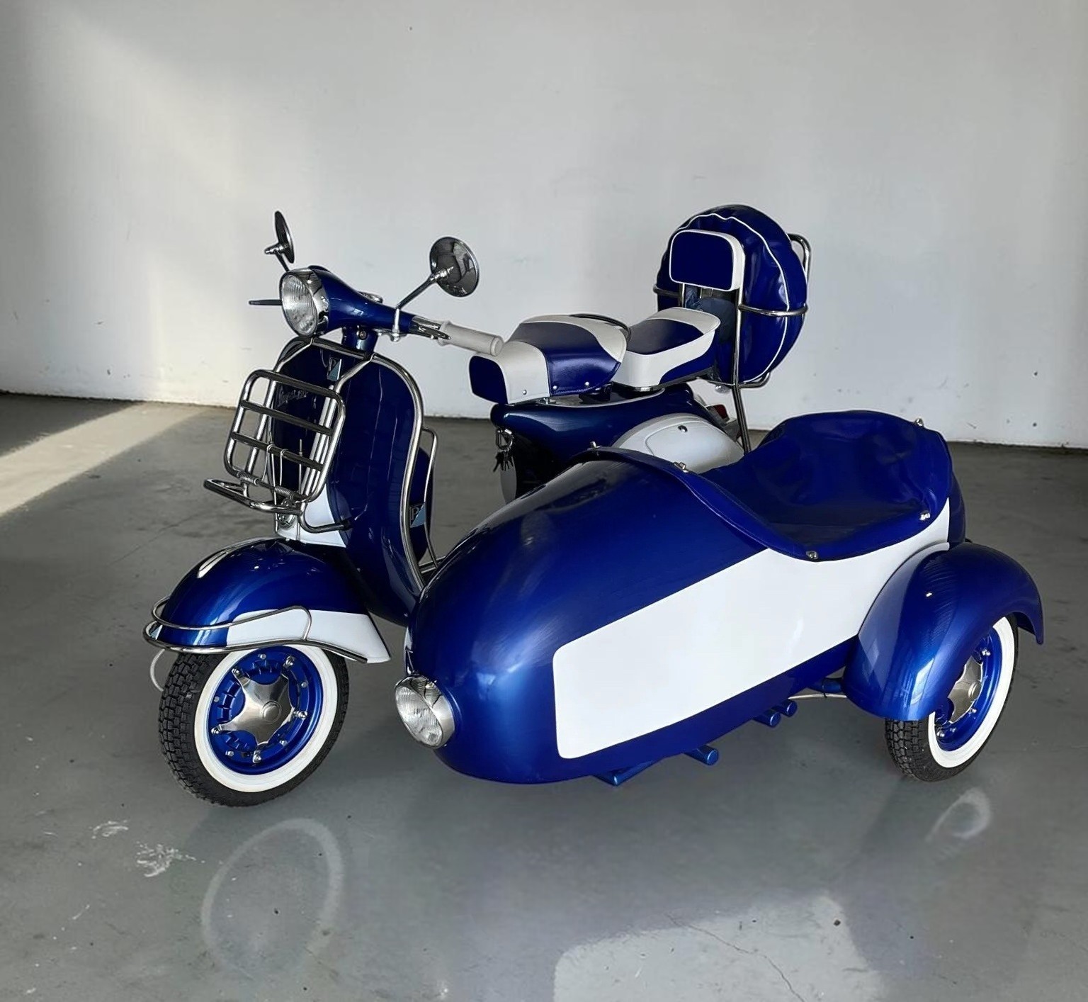 1962 Vespa VBB with Sidecar front left view