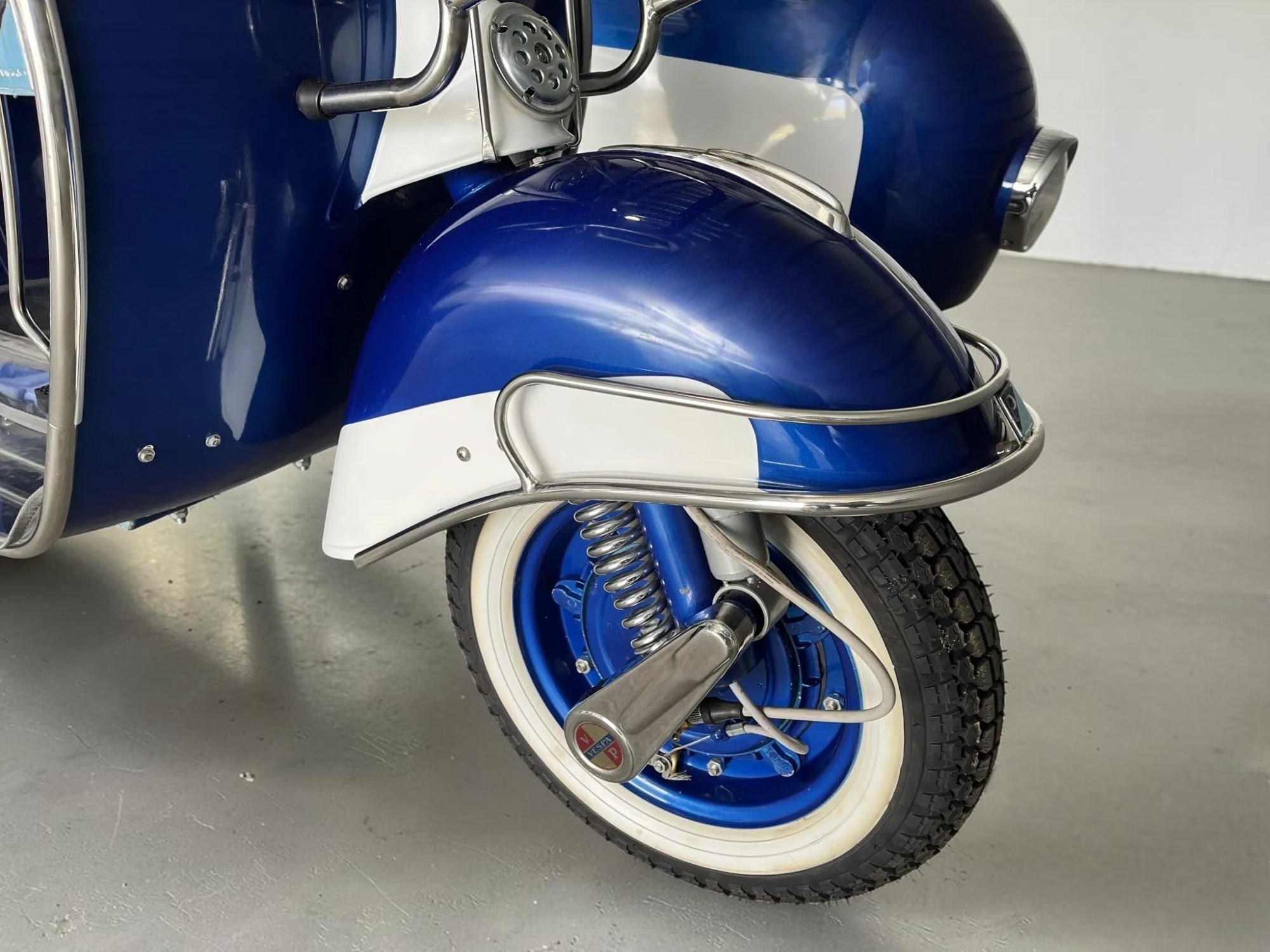 1962 Vespa VBB with Sidecar front wheel detail