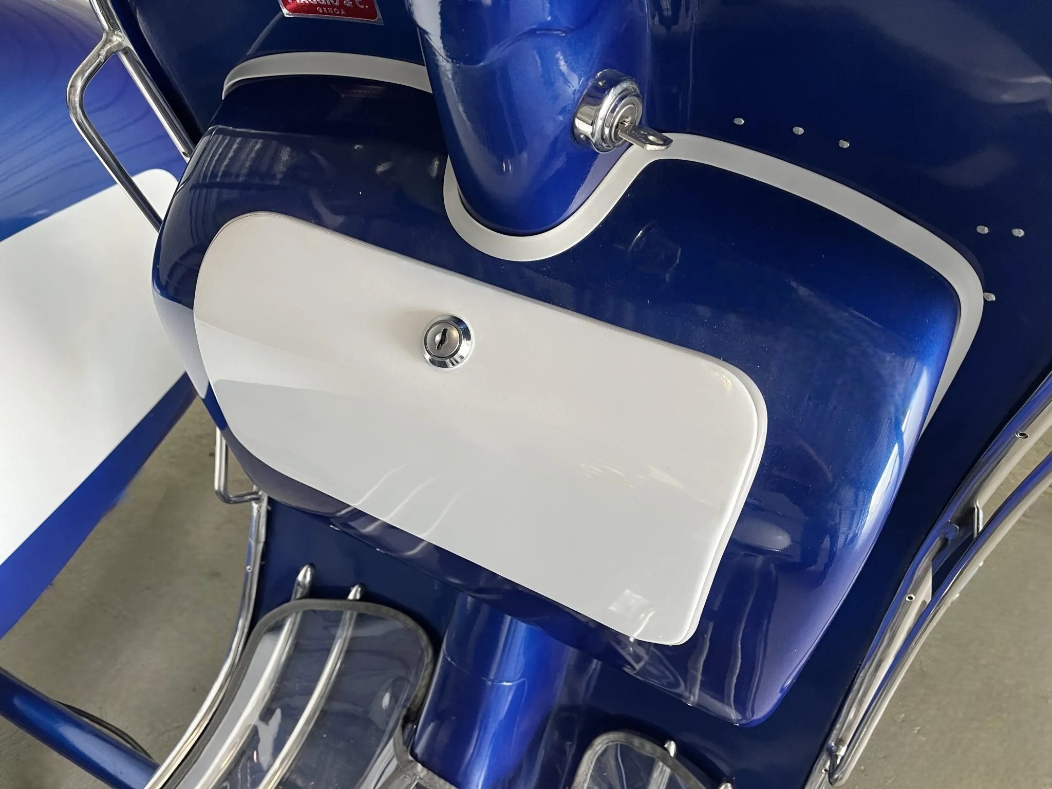 1962 Vespa VBB with Sidecar glovebox detail
