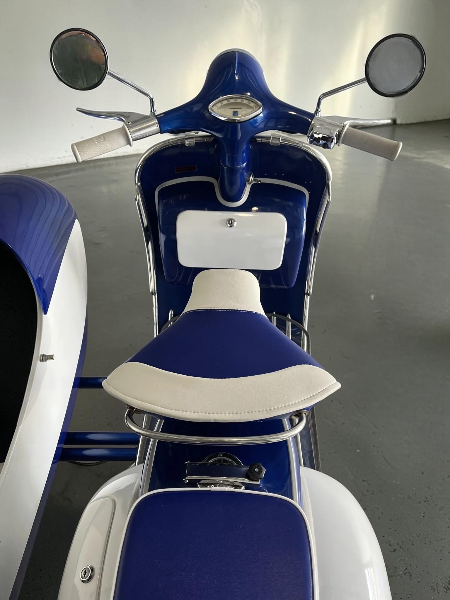1962 Vespa VBB with Sidecar top view