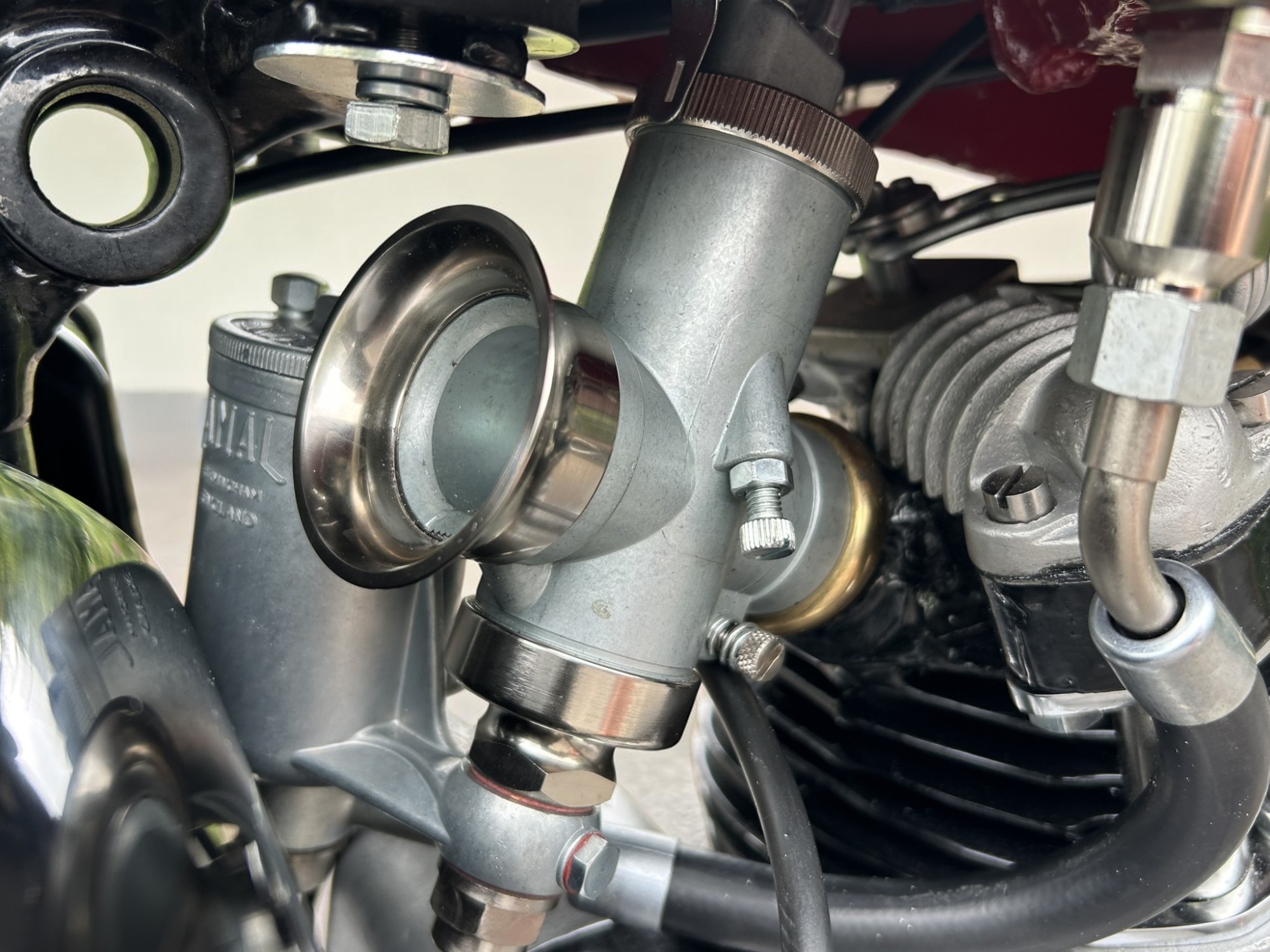 1939 Vincent-HRD Model Comet Series A 498cc B20 carburetor detail