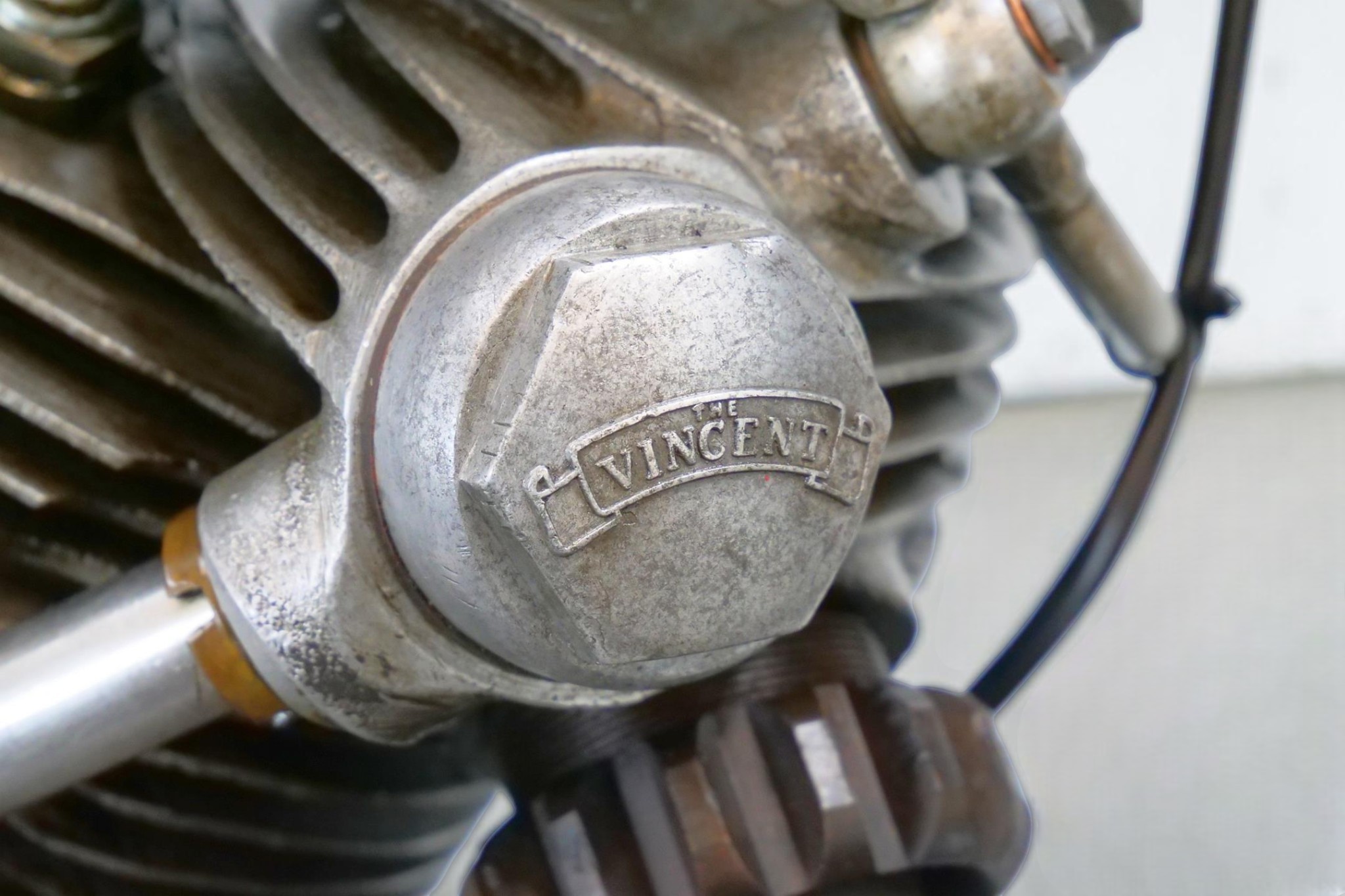1951 Vincent Comet Series C cylinder close view