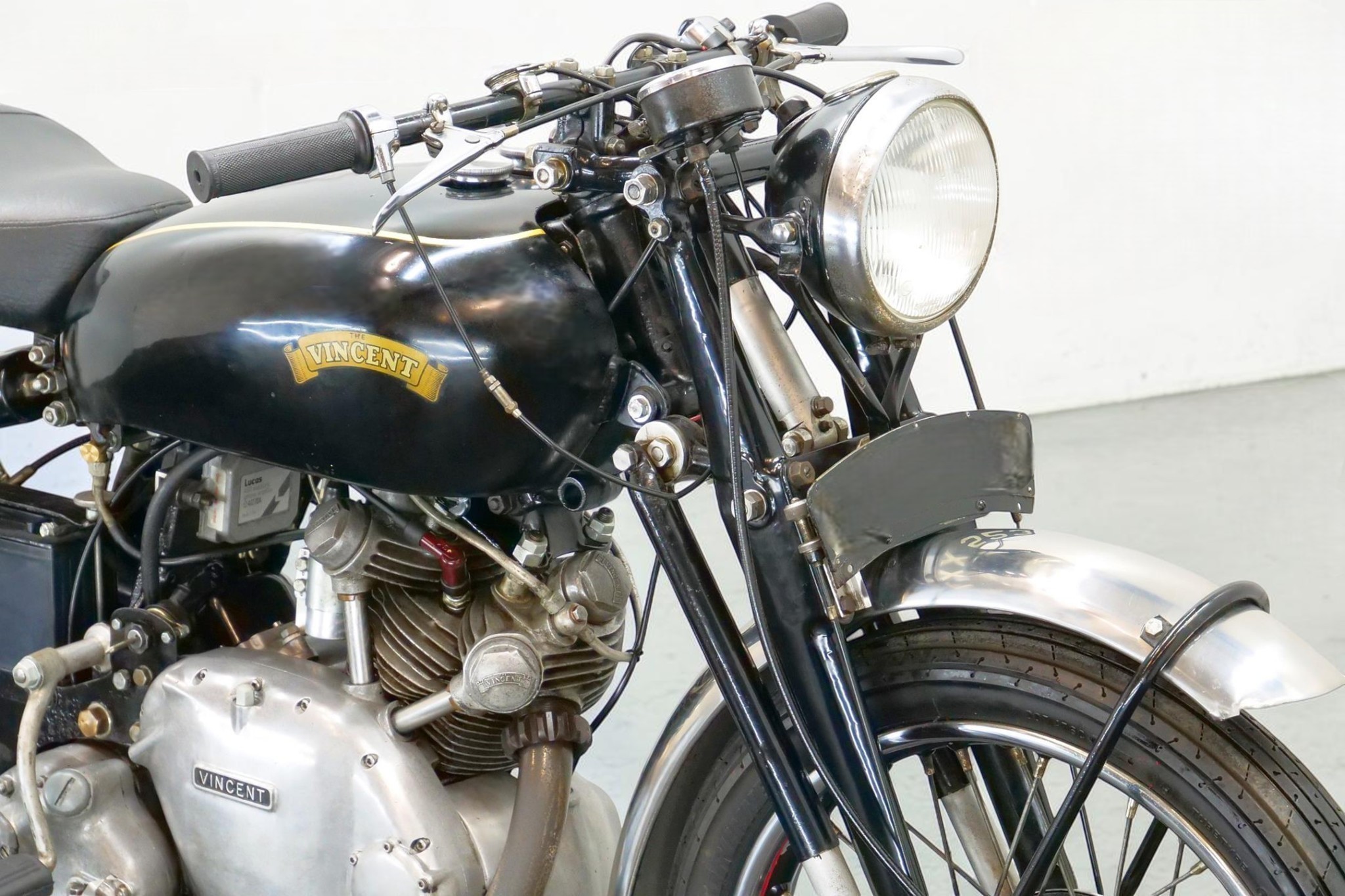 1951 Vincent Comet Series C headlight view