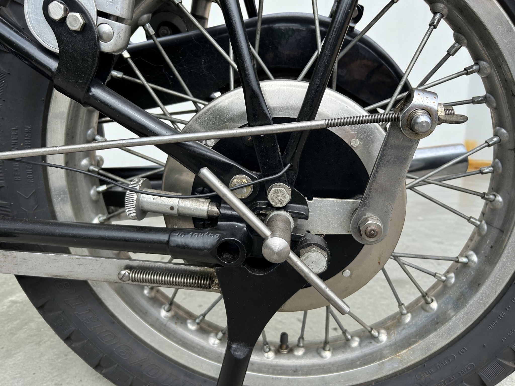 1952 Vincent Model Black Shadow Series C engine chain detail