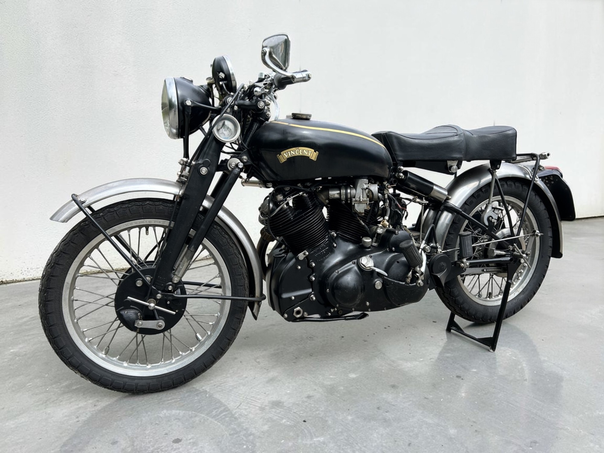 1952 Vincent Model Black Shadow Series C front left view