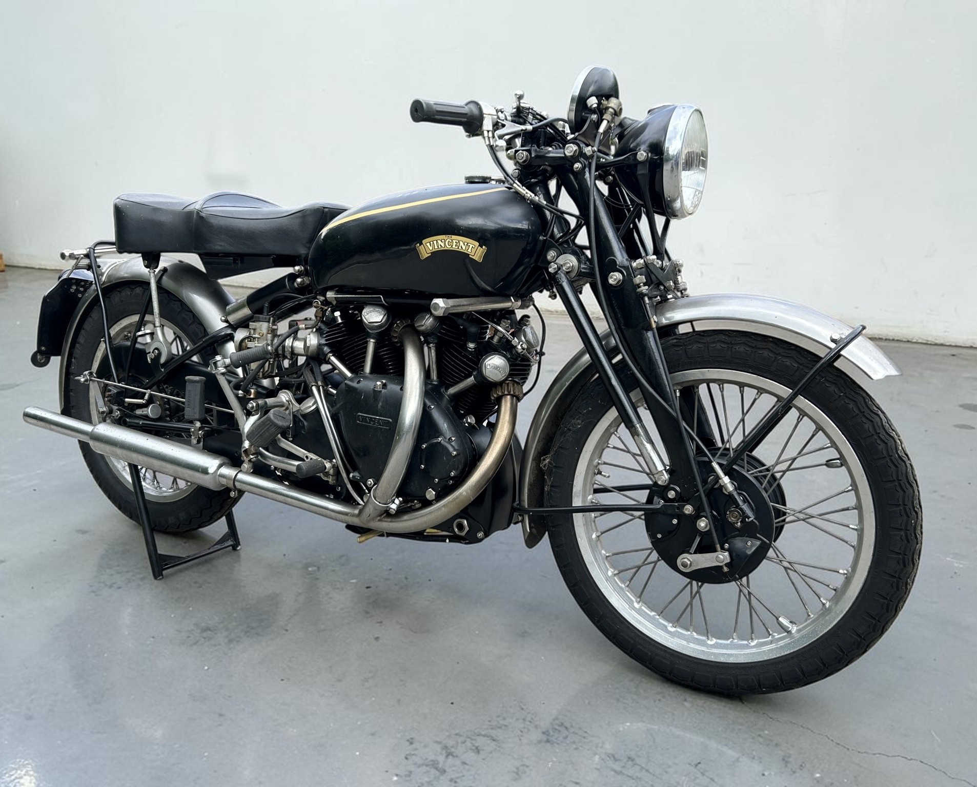 1952 Vincent Model Black Shadow Series C front right view