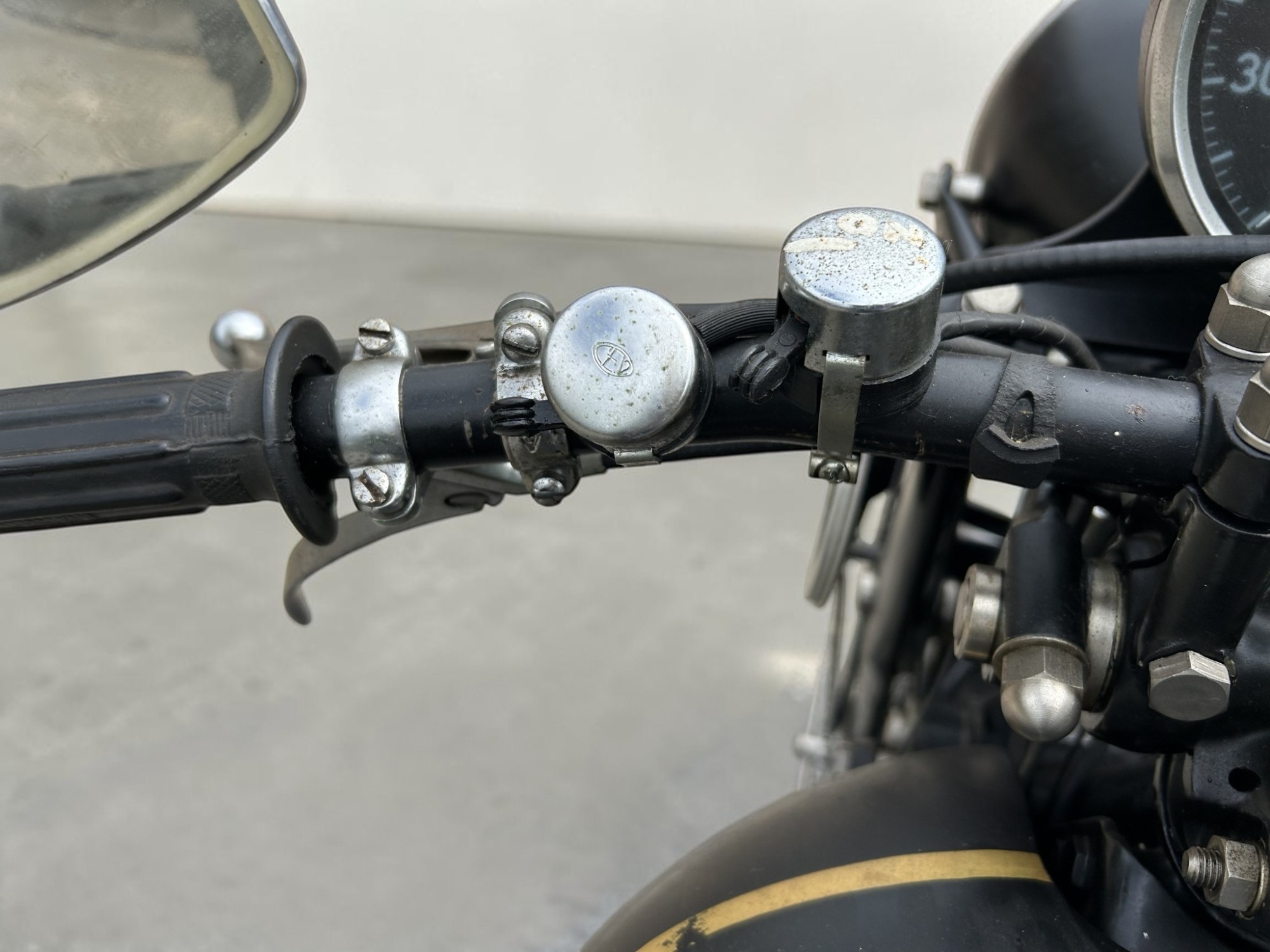 1952 Vincent Model Black Shadow Series C handlebar left detail