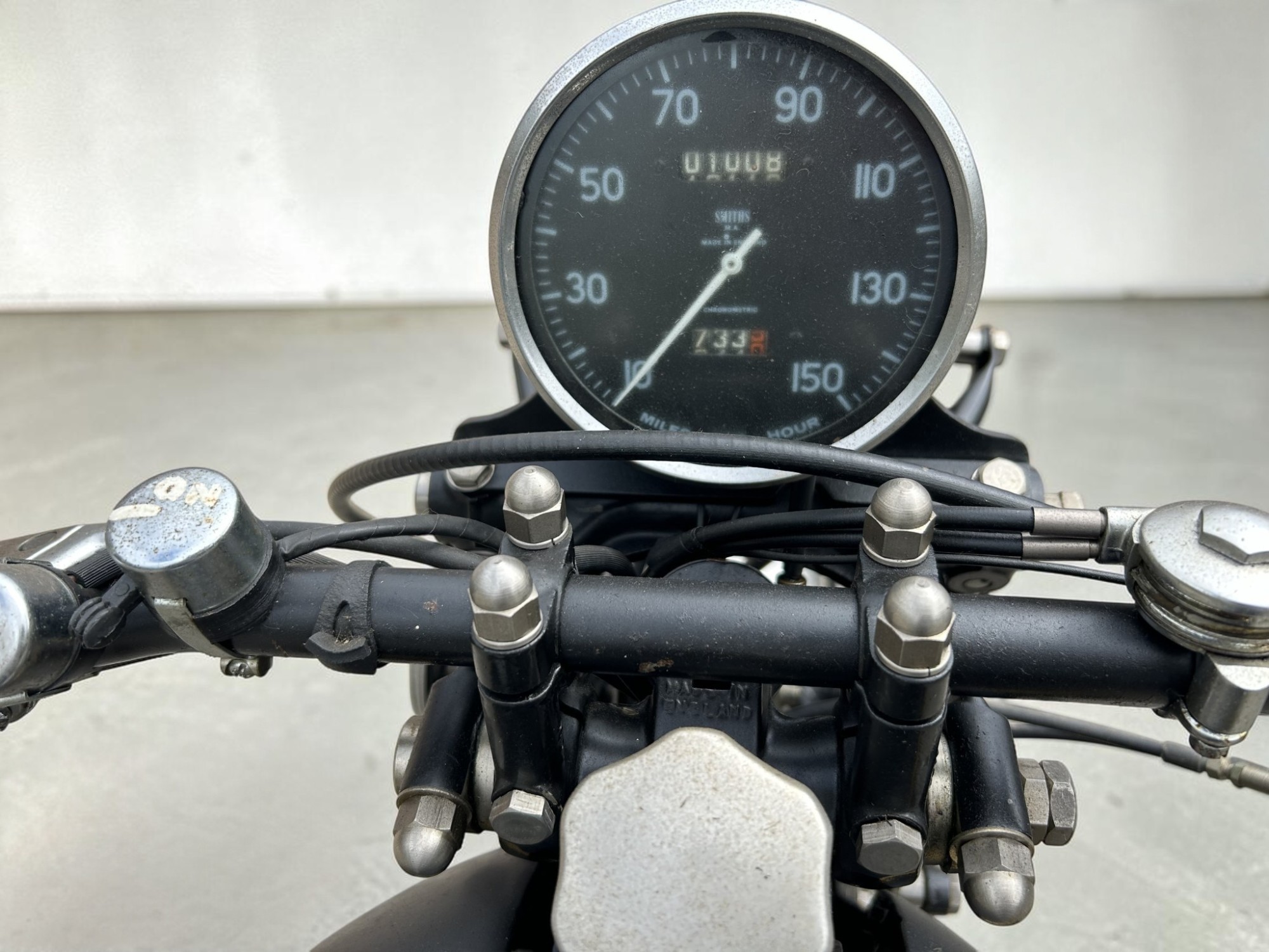 1952 Vincent Model Black Shadow Series C odometer detail