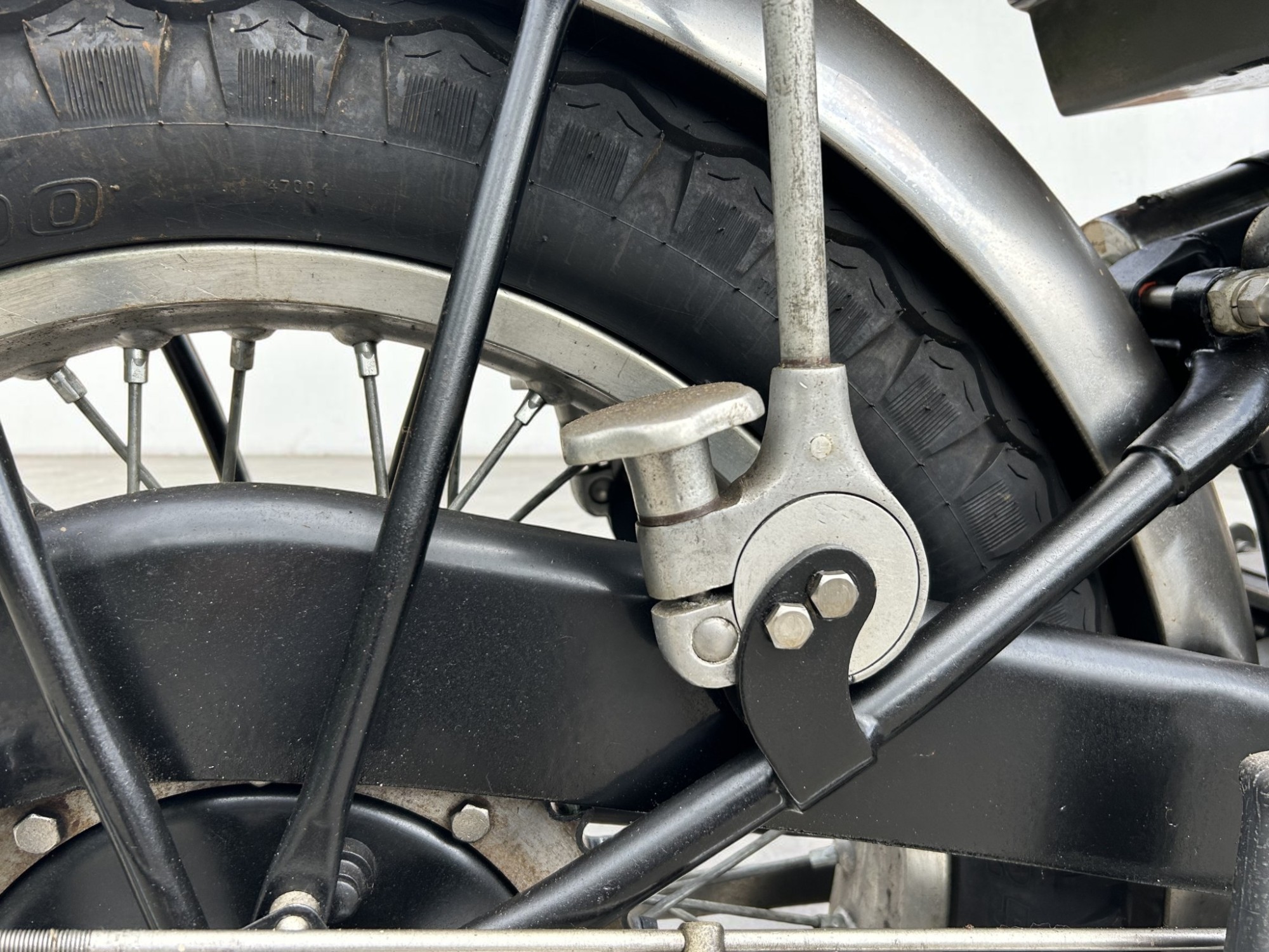 1952 Vincent Model Black Shadow Series C side wheel detail