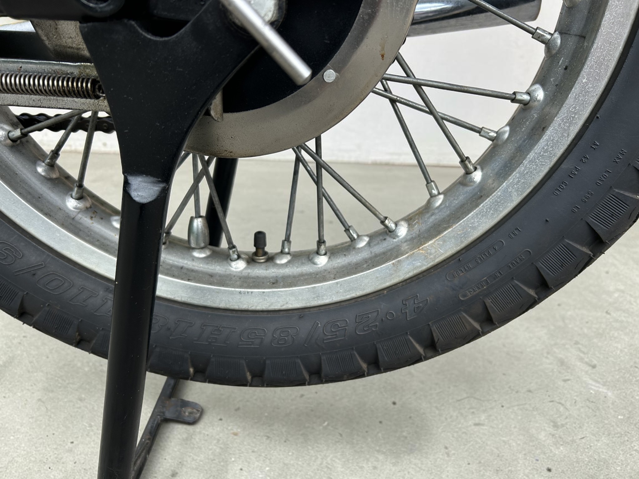 1952 Vincent Model Black Shadow Series C stand detail